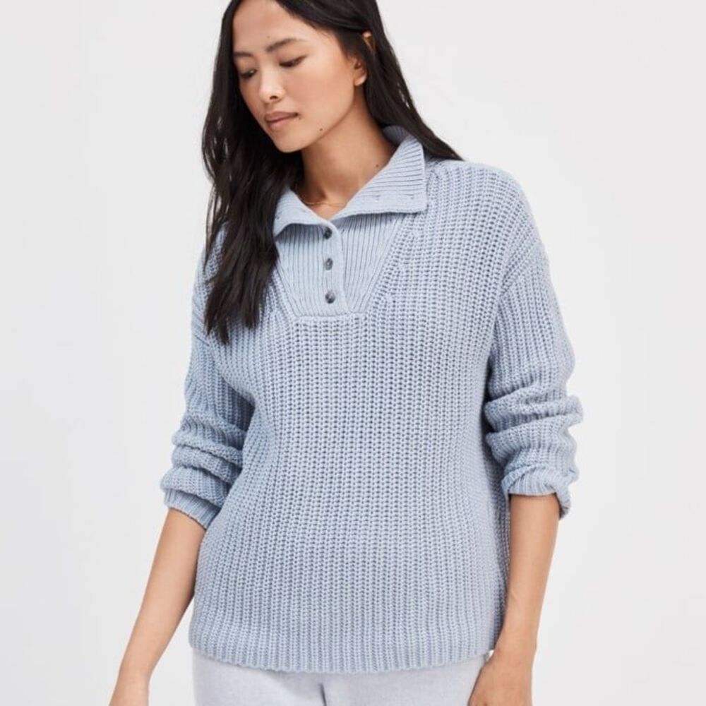 NEW Haven Well Within button up mock neck collared sweater